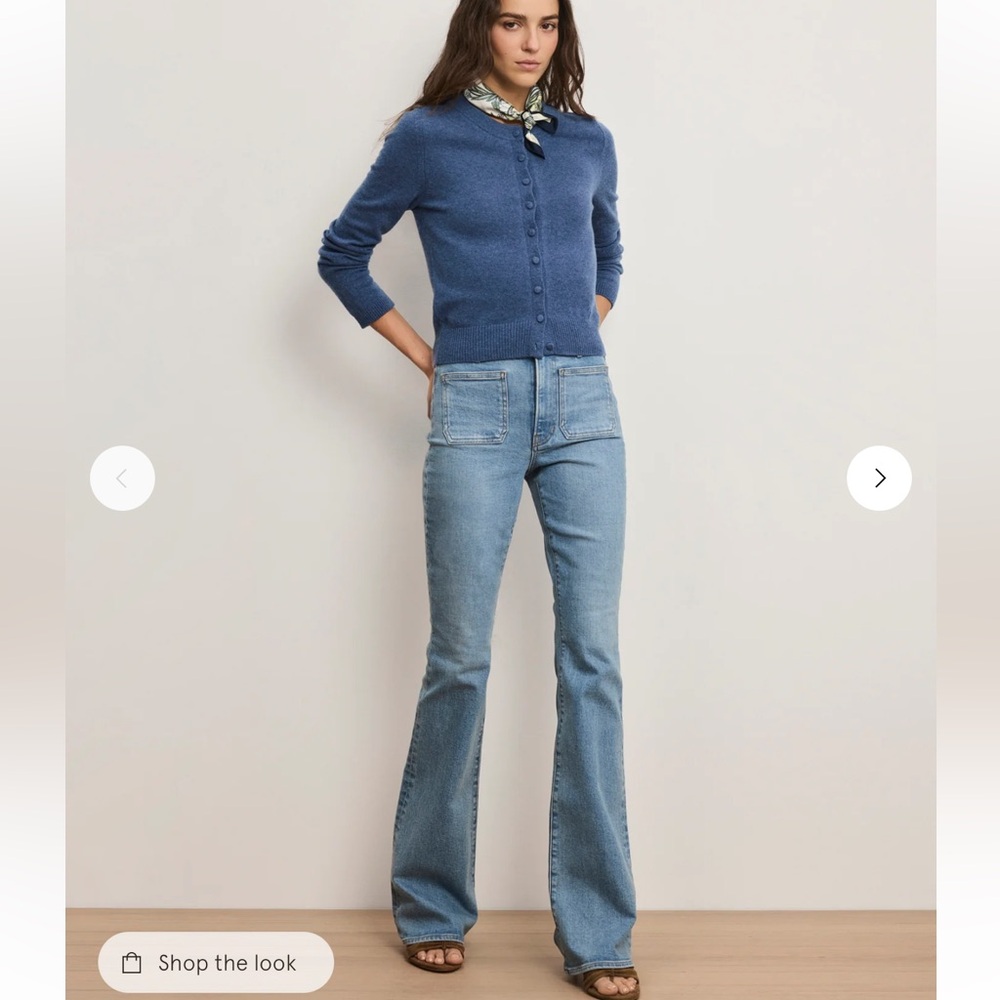 Veronica Beard Beverly High Rise Skinny Flare Jeans (28)